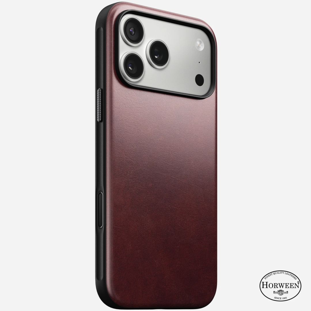 Nomad Modern Leather (Horween) Case for iPhone 17 Pro Max Burgundy