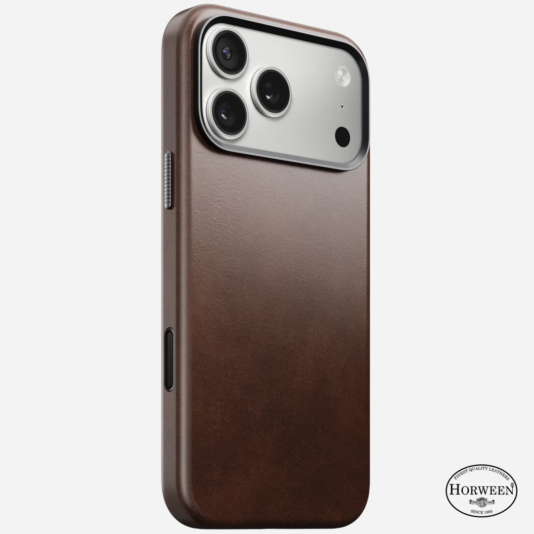Nomad Traditional Leather (Horween) Case for iPhone 17 Pro Max Rustic Brown