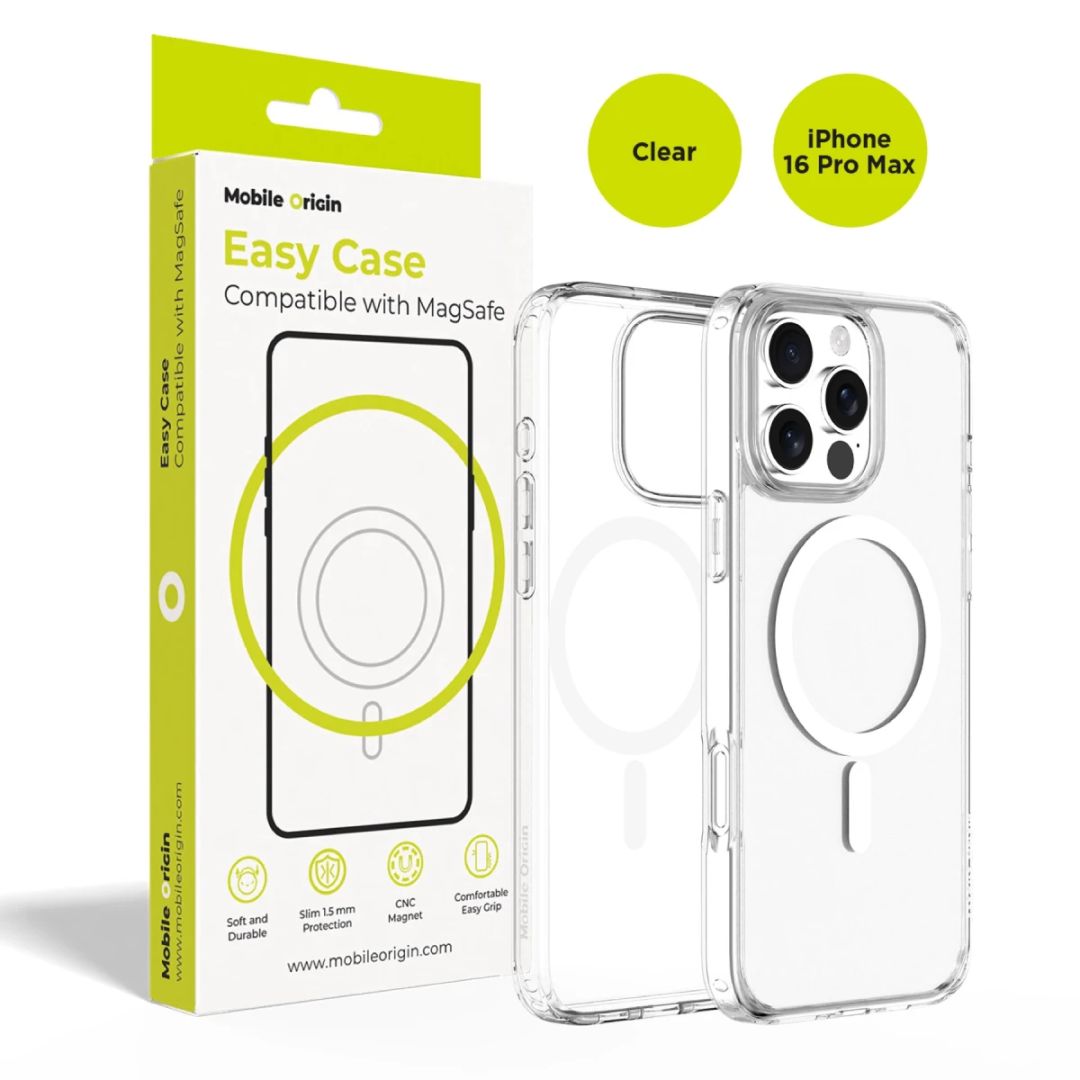 Mobile Origin Hybrid MagSafe Case for iPhone 16 Pro Max Clear