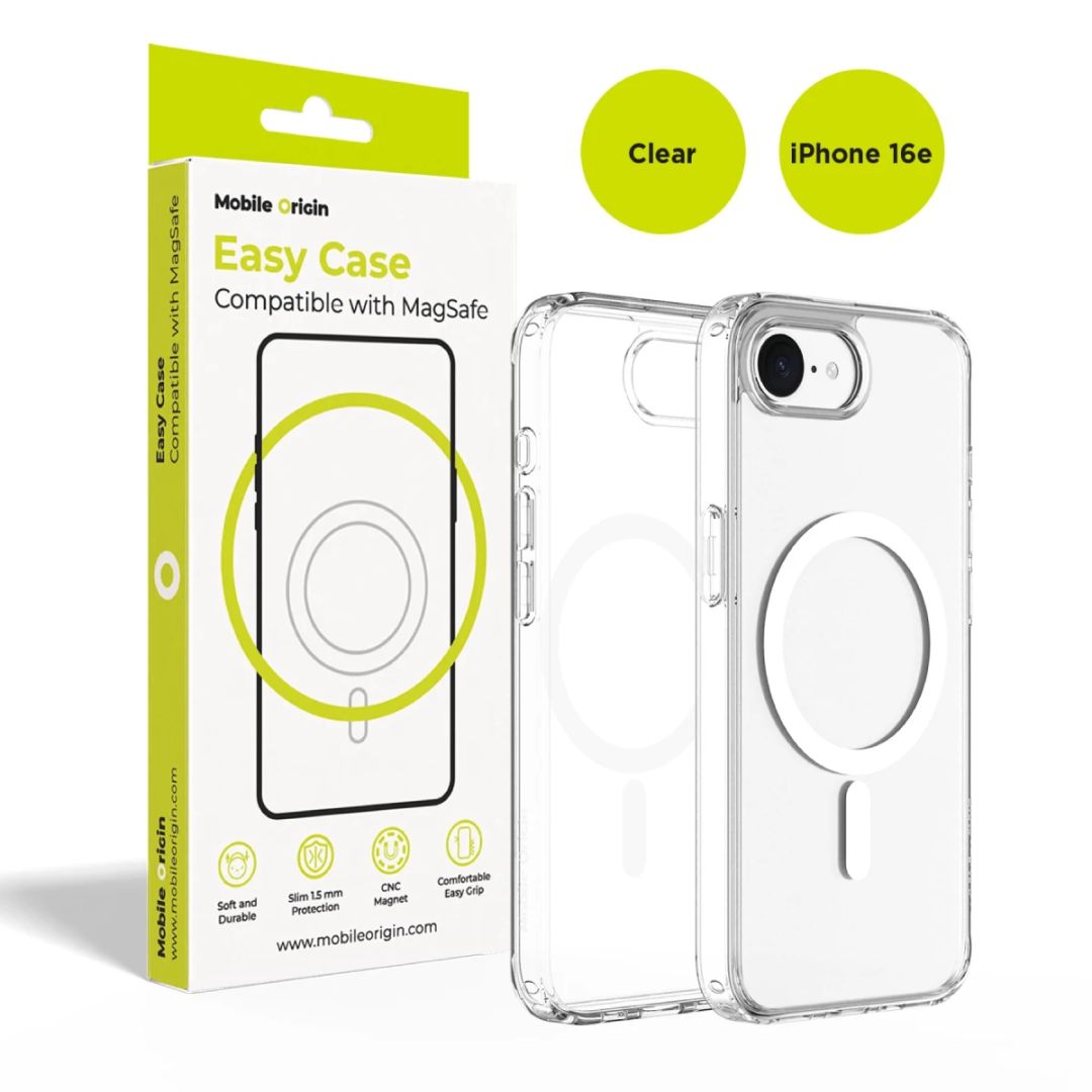 Mobile Origin Hybrid MagSafe Case for iPhone 16e Clear