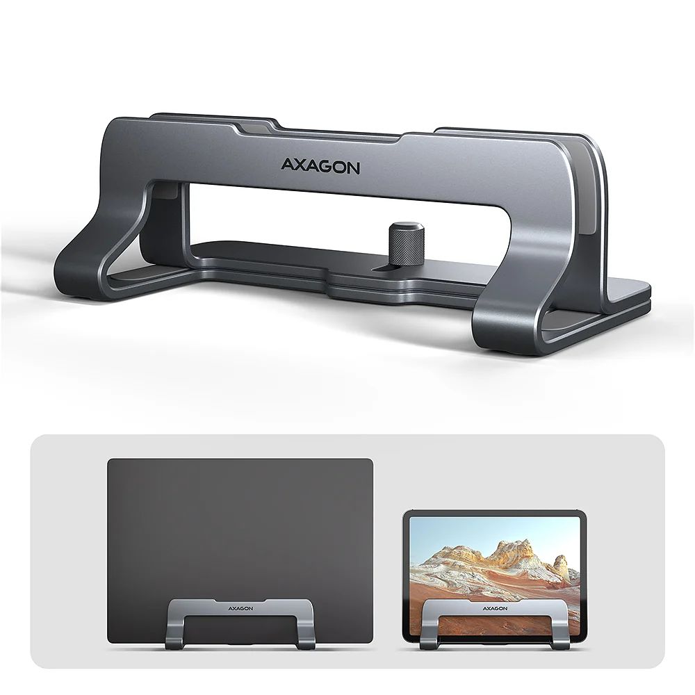 AXAGON STND-VG vertical stand for laptops and tablets Grey