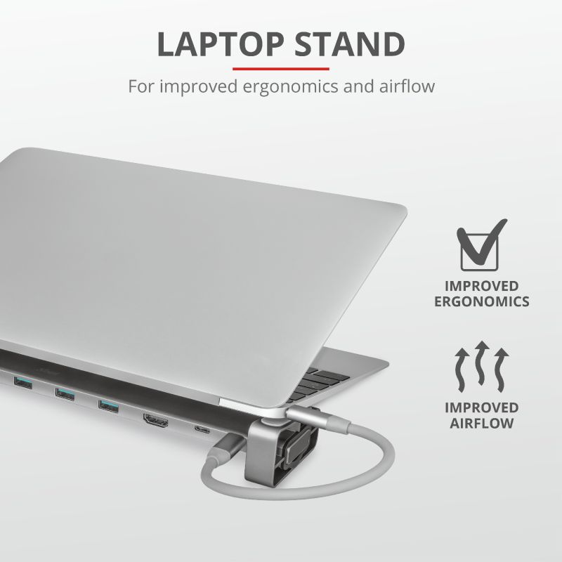 Trust Dalyx Aluminium 10-in-1 USB-C Multi-port Dock