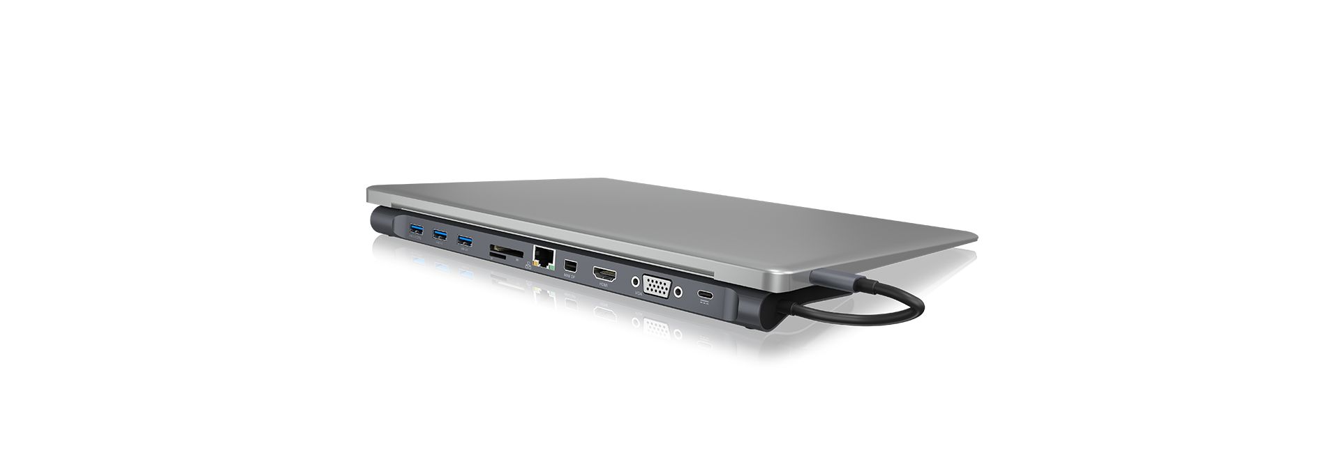 Raidsonic IcyBox IB-DK2102-C USB Type-C DockingStation with a triple video output