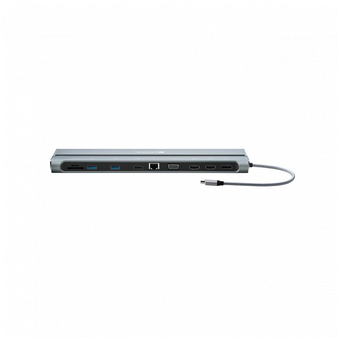 Canyon CNS-HDS09B USB Type C Multiport Docking Station 14-in-1 Grey
