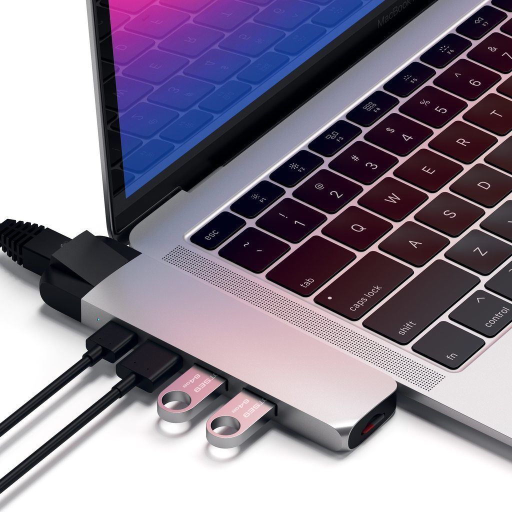 Satechi Type-C Pro Hub Adapter with Ethernet Silver
