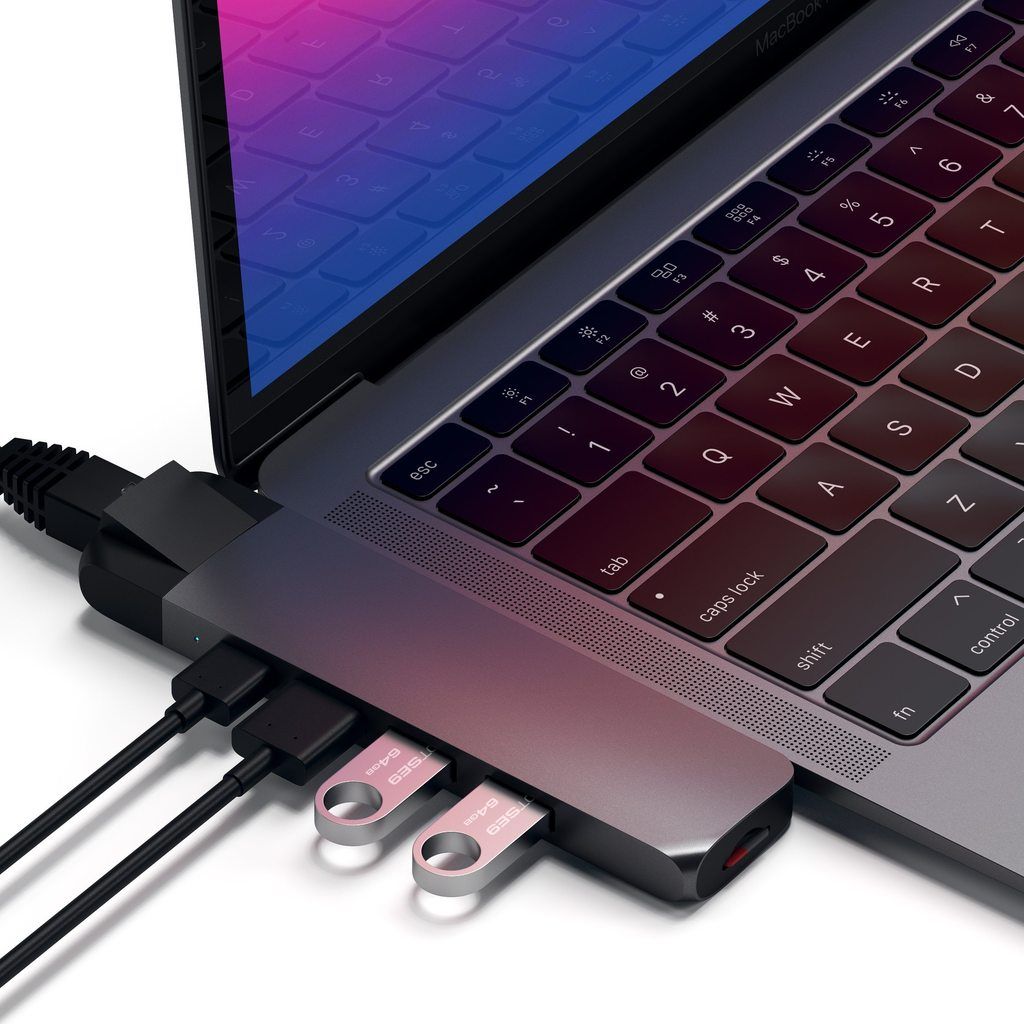 Satechi Type-C Pro Hub Adapter with Ethernet Space Gray