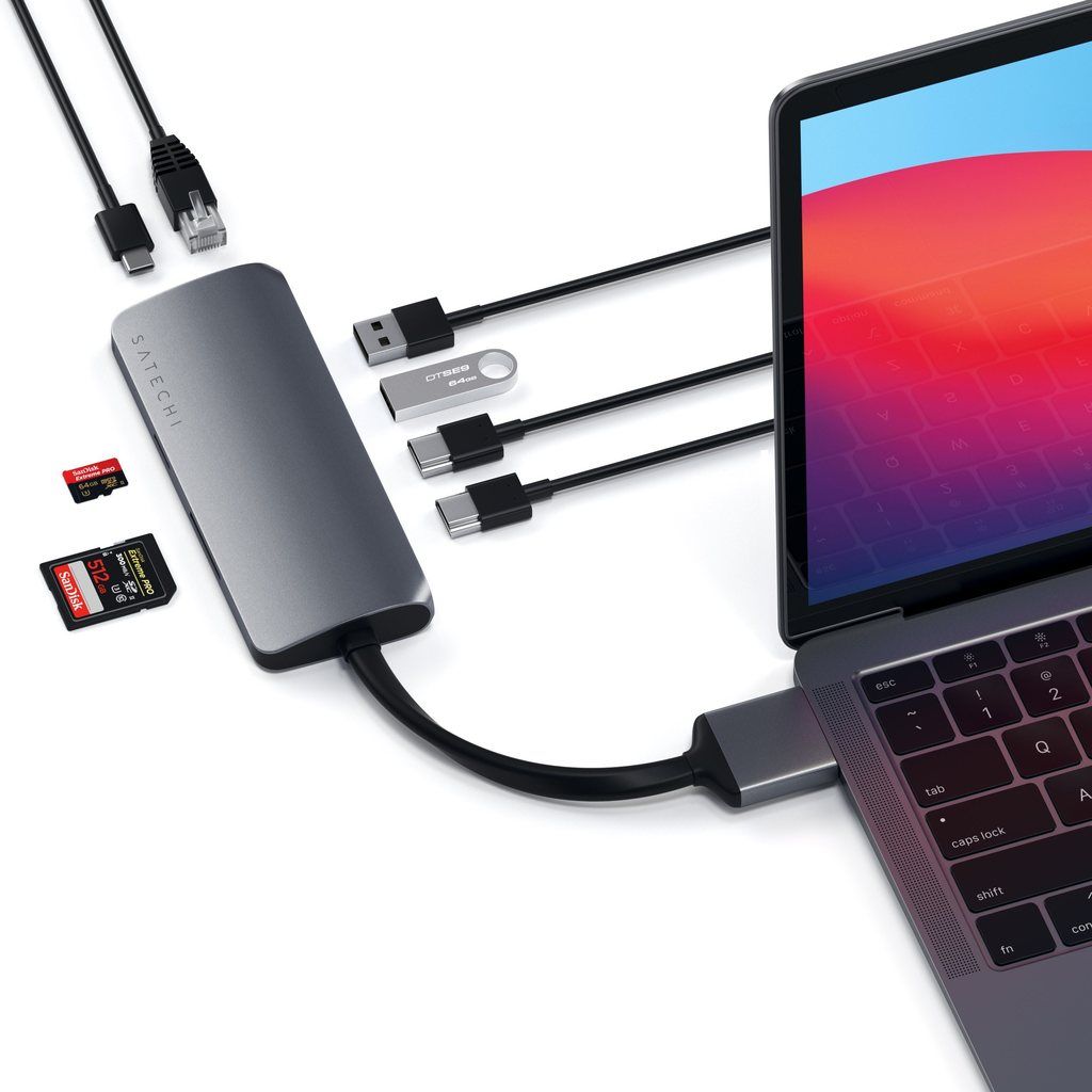 Satechi Type-C Dual Multimedia Adapter Space Gray