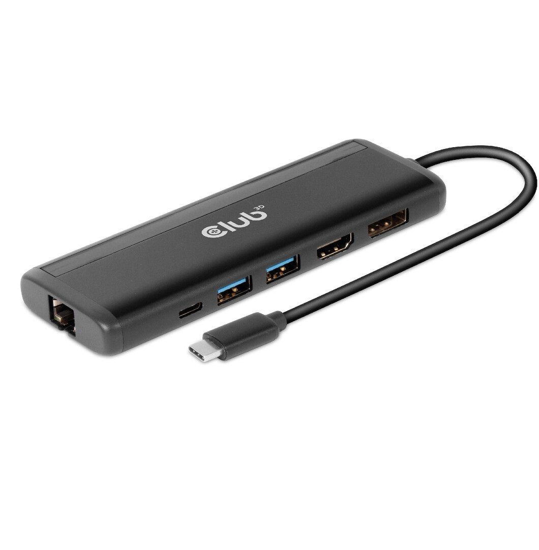 Club3D USB Gen 1 Type-C 8-in-1 MST Dual 4K60Hz Display Travel Dock