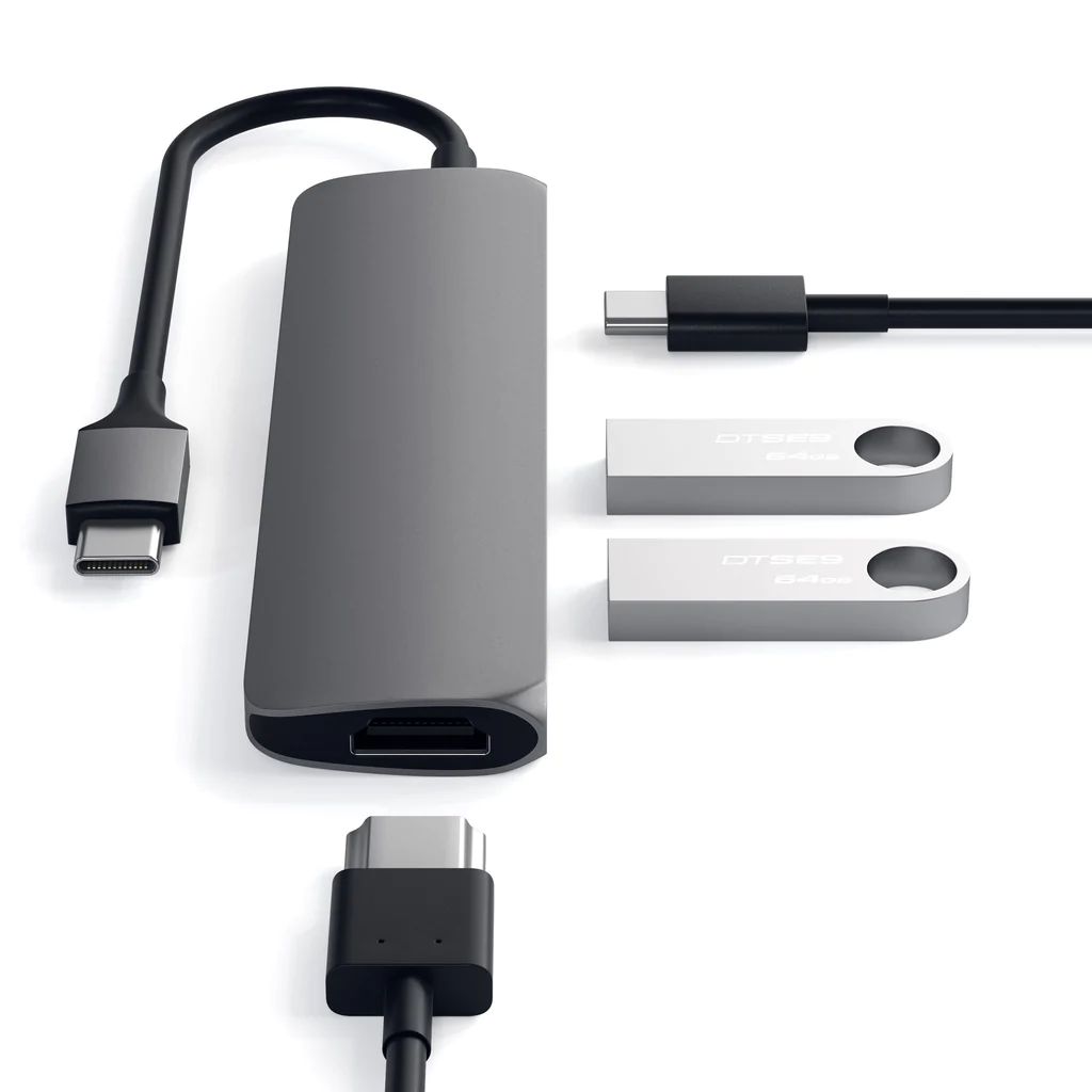 Satechi Type-C Slim MultiPort Adapter Space Grey