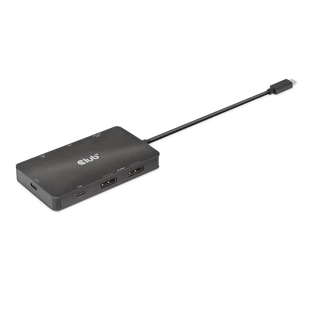 Club3D USB Gen2 Type-C to Dual DisplayPort 4k60Hz 7-in-1 Portable Dock