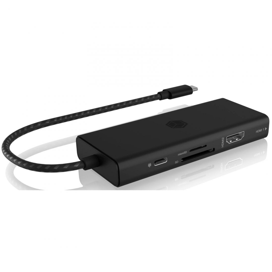 Raidsonic Icy Box IB-DK4011-CPD 7in1 USB Type-C DockingStation Black