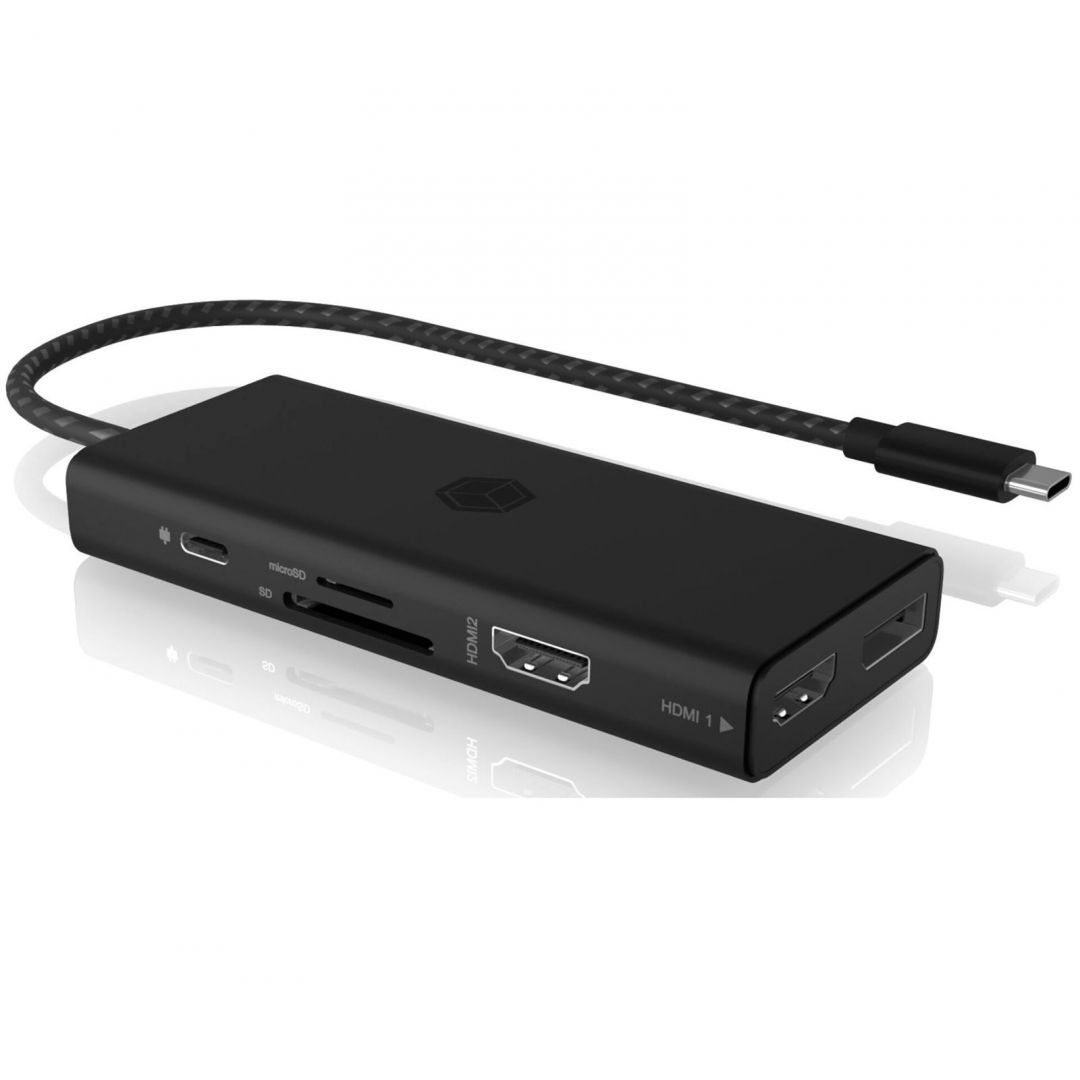 Raidsonic Icy Box IB-DK4011-CPD 7in1 USB Type-C DockingStation Black
