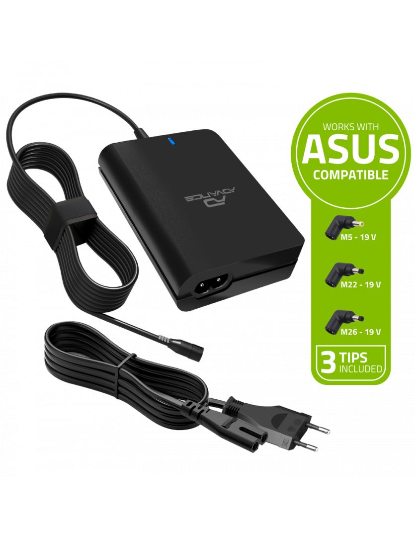 Advance PowerUp Universal Charger for ASUS Laptops 90W Black