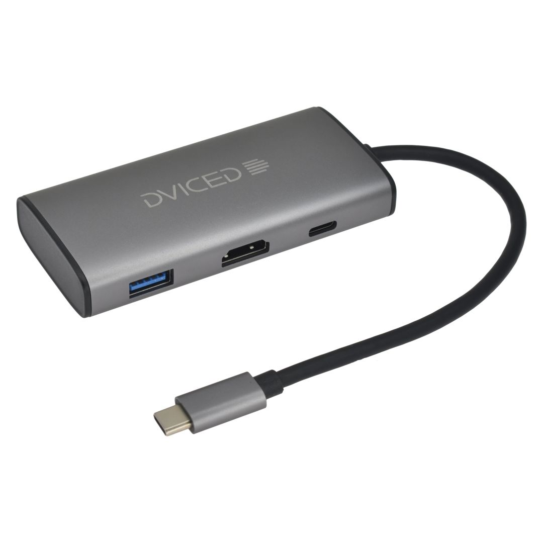 Dviced DV300001 Type-C 6-in-1 HUB Gray