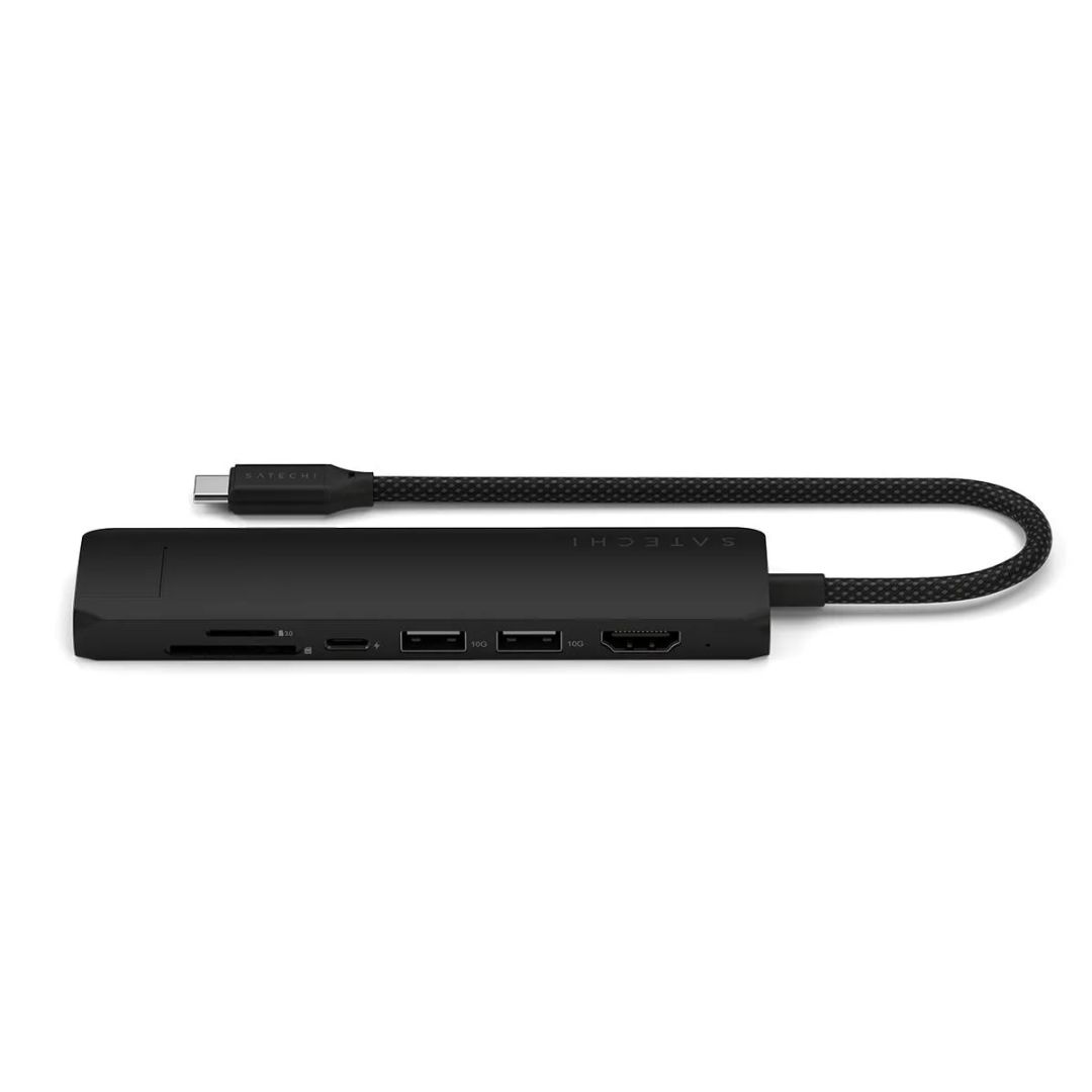 Satechi 7-in-1 USB-C Slim Multiport Adapter with Ethernet Black