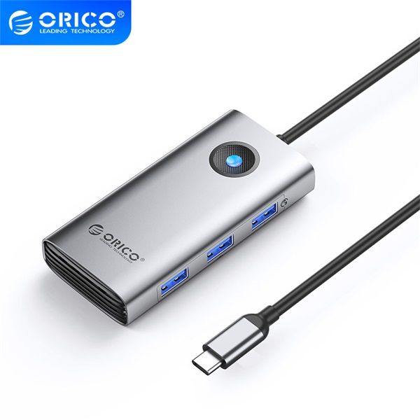Orico PW11-6P-GY 6in1 Multifunction Docking Station Silver