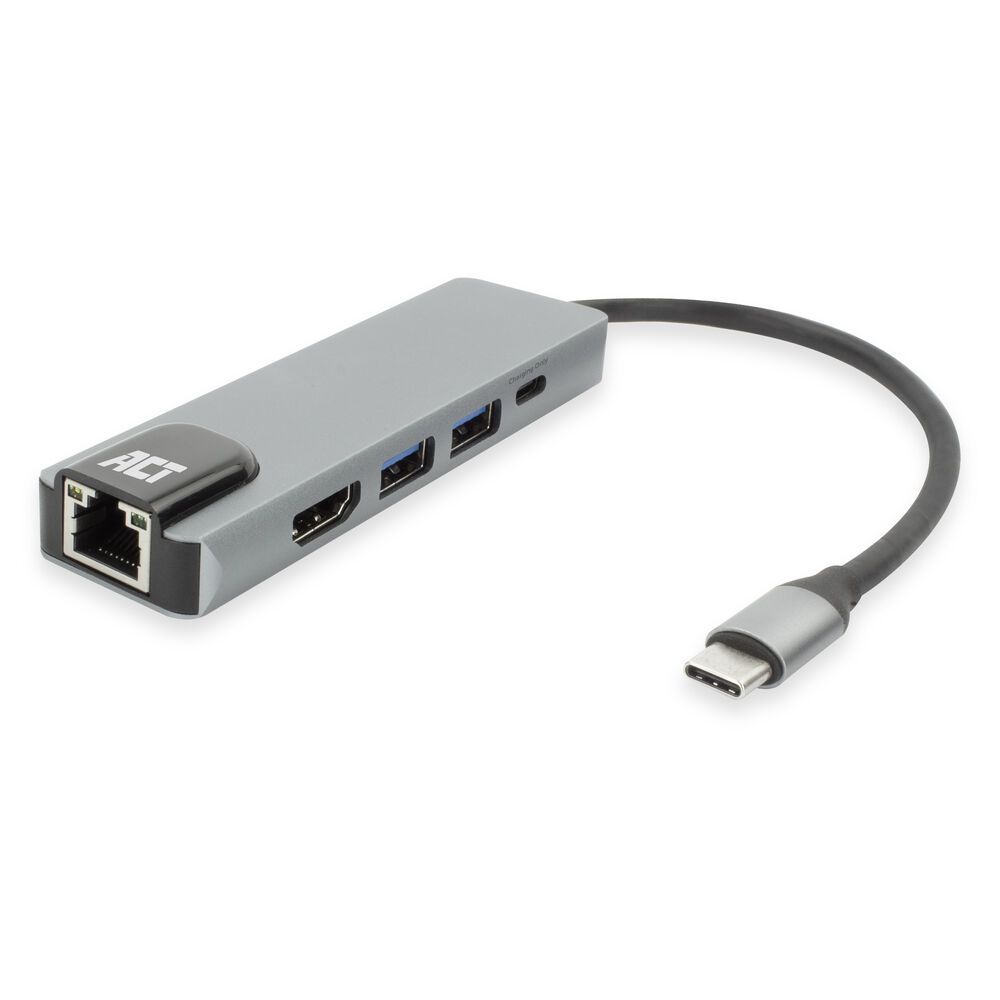 ACT AC7091 USB-C 4K docking station for 1 HDMI Adapter Silver
