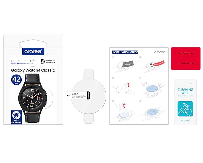 Samsung Galaxy Watch4 Classic (42mm) Kdlab Subcore Tempered Glass Galaxy Wise Small Ivory White