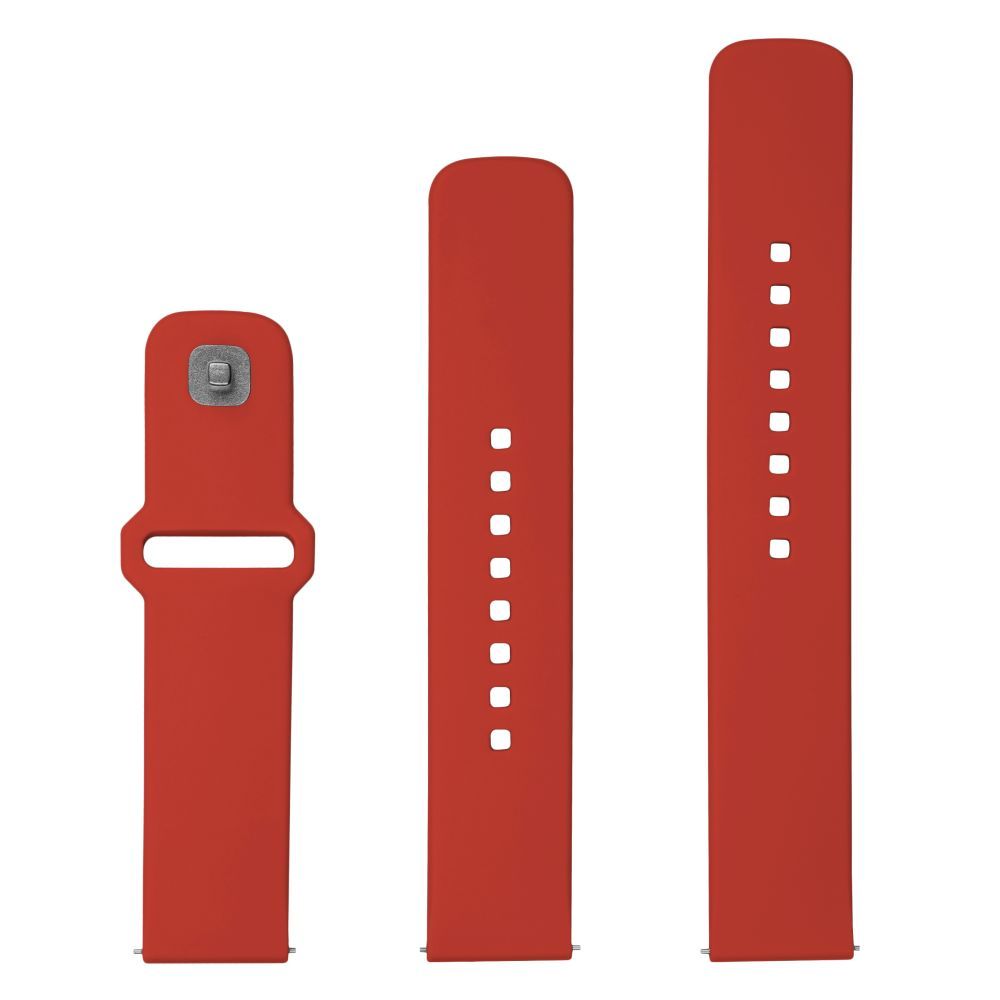 FIXED Sporty szilikon szíj gyors kioldóval 22mm-es okosórákhoz, piros