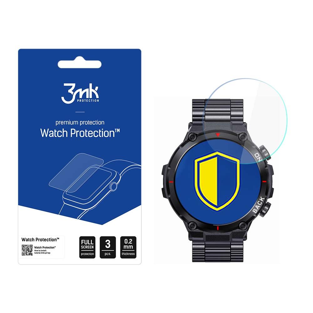 3mk Óra kijelző védőfólia FlexibleGlass hibrid üvegfólia 7H Gravity GT8-2