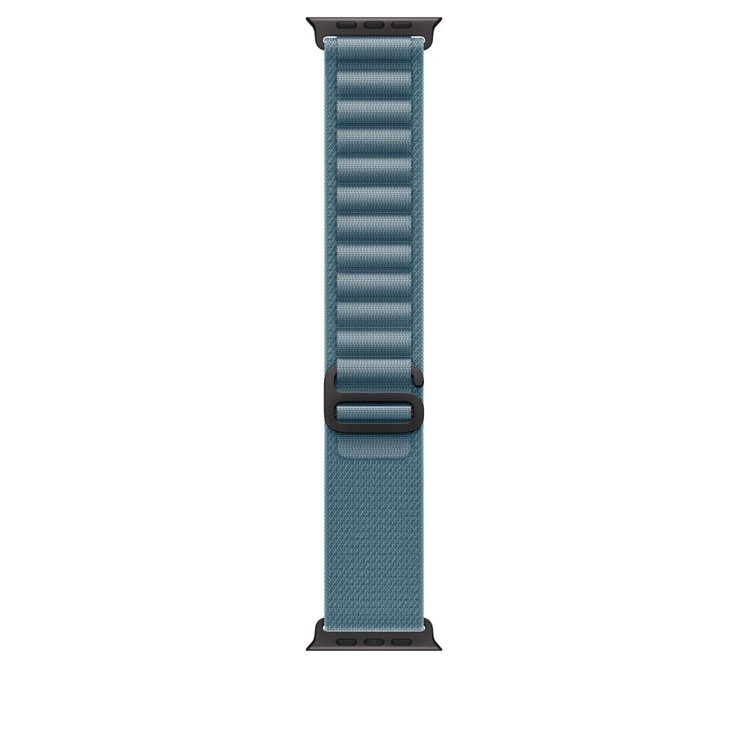 Apple Watch 49mm Loop: Medium Alpine Loop Black Titanium Finish Light Blue