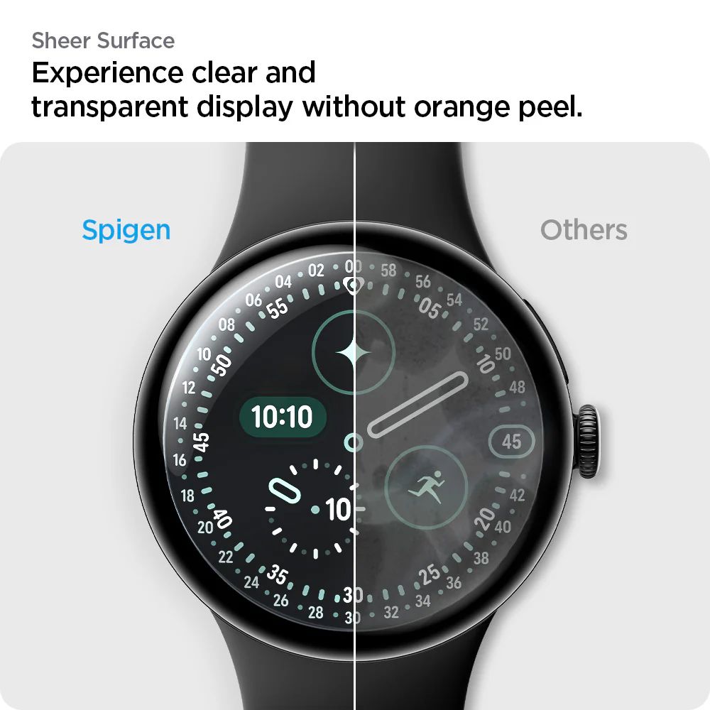 Spigen EliteShield EZ Fit Screen Protector for Google Pixel Watch 4/3 (41mm) 2 pack