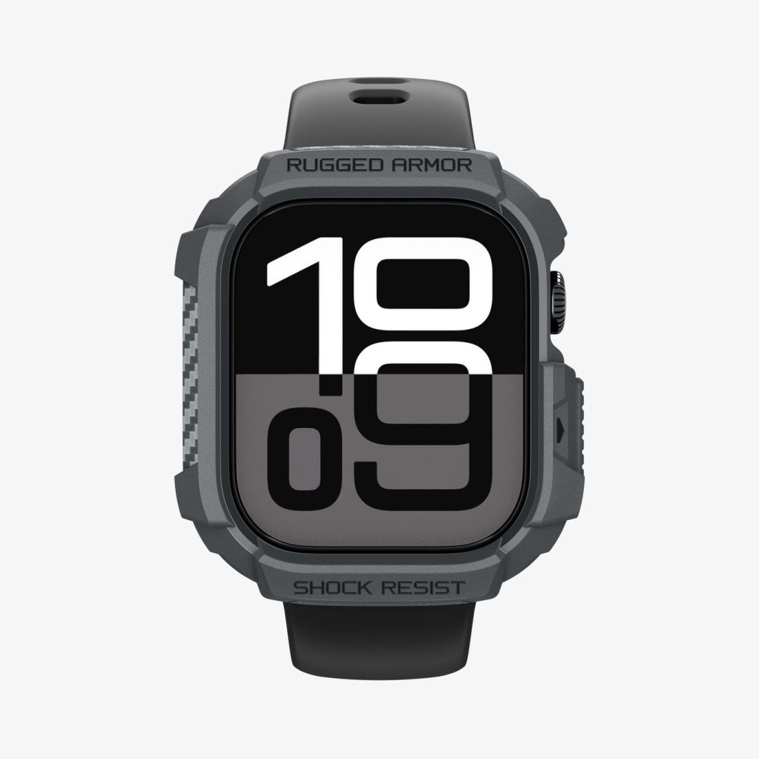 Spigen Rugged Armor 2 case for Apple Watch 11 46mm Dark Gray