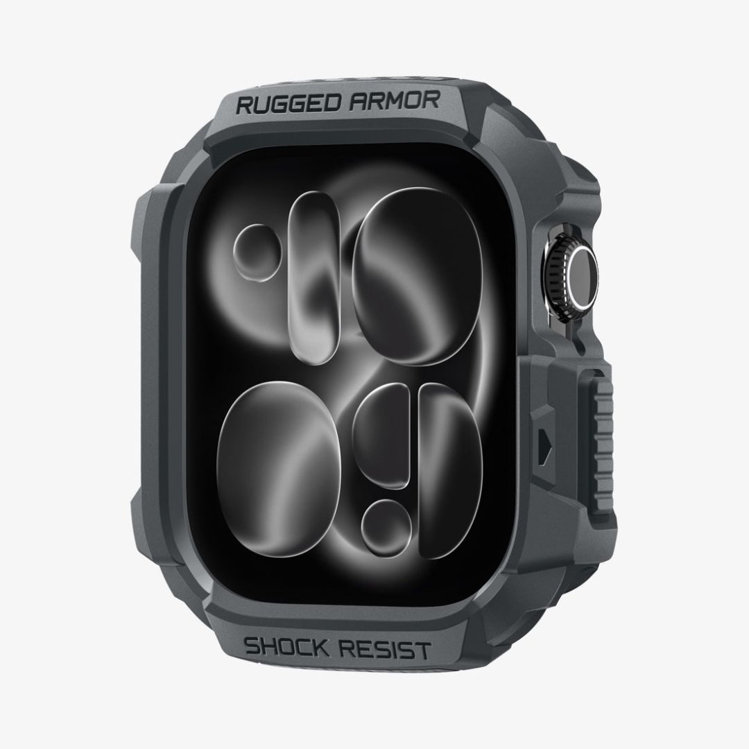 Spigen Rugged Armor 2 case for Apple Watch 11 46mm Dark Gray