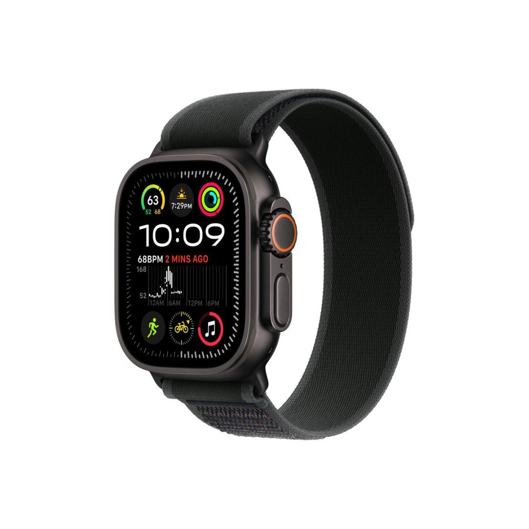 Apple Watch Ultra 2 v2 Cellular 49mm Black Titanium Case with Black Trail Loop M/L