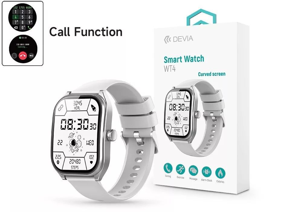 Devia WT4 Smart Watch Silver