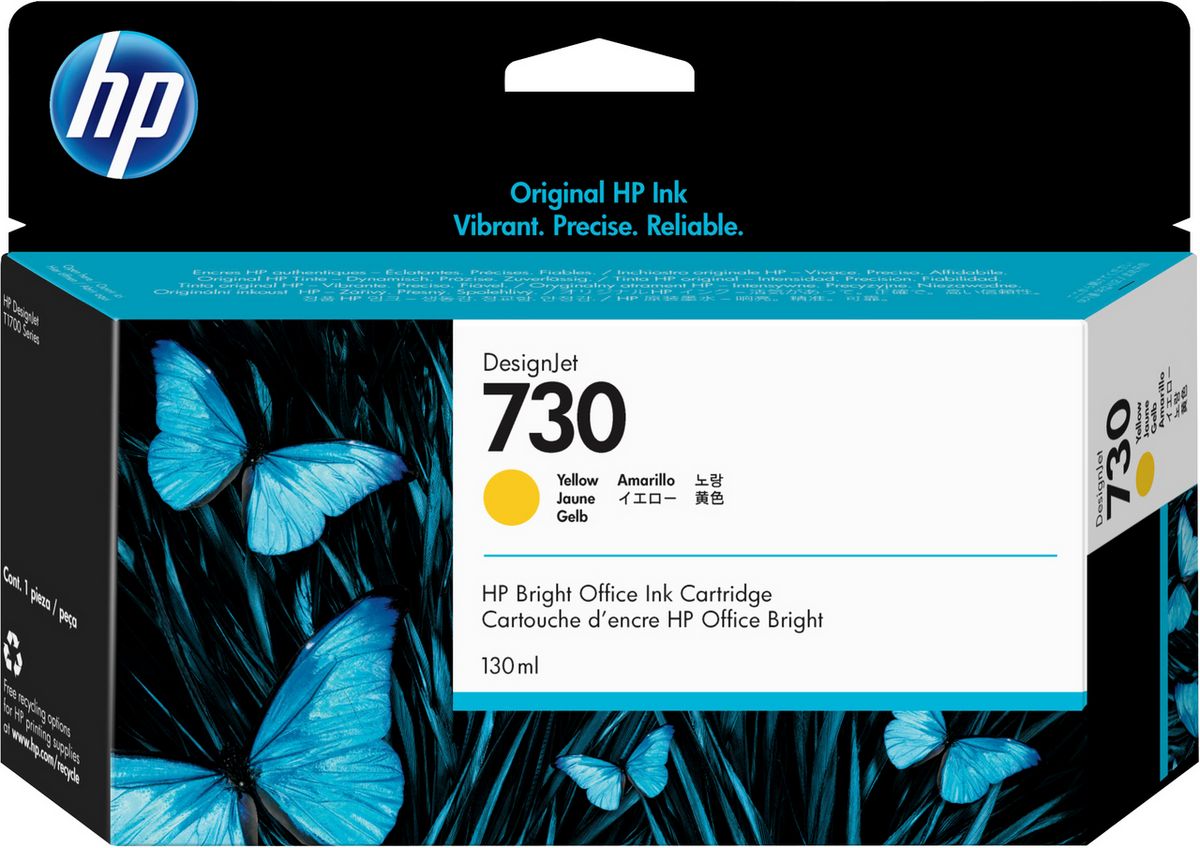 HP P2V64A (730) Yellow tintapatron