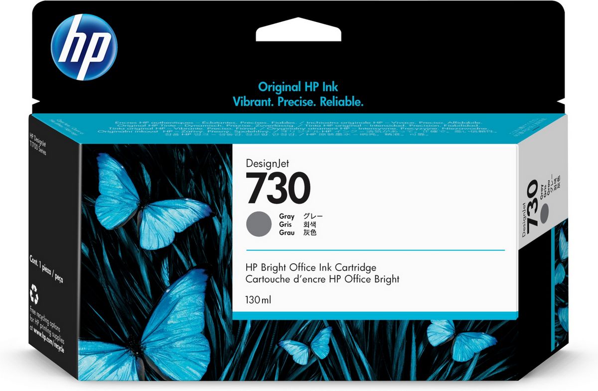 HP P2V66A (730) Gray tintapatron