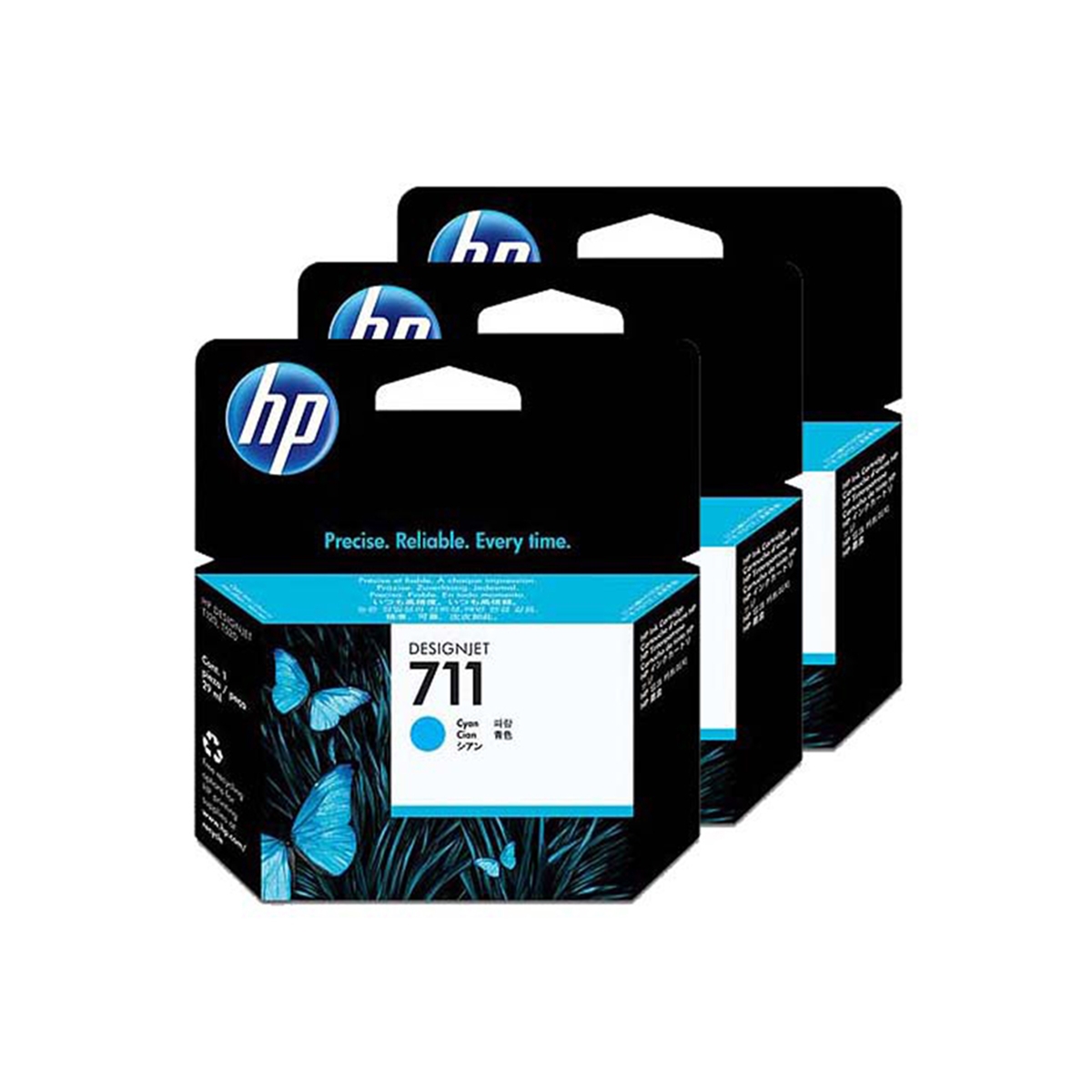 HP CZ134A (711) Cyan 3-pack tintaparton