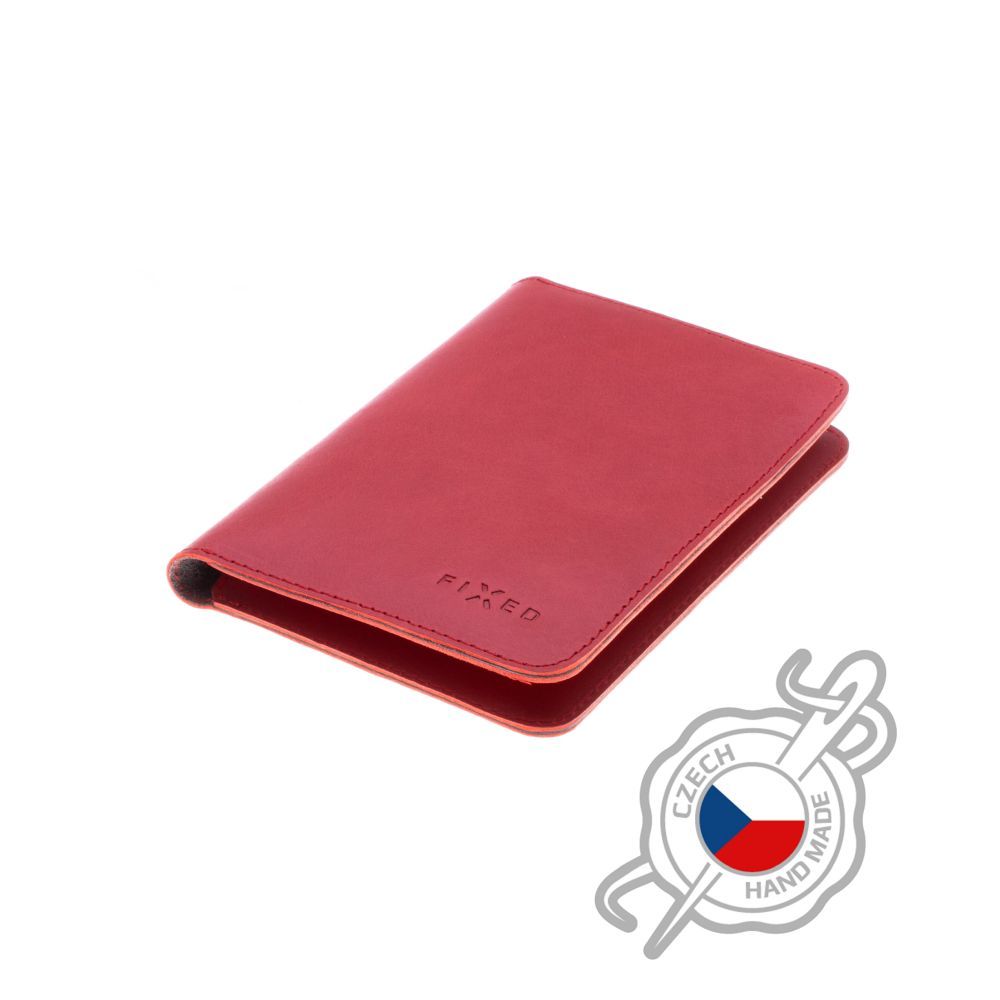 FIXED Passport valódi bőr  pénztárca, piros