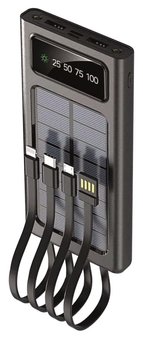 2GO Solar 10000mAh PowerBank Black