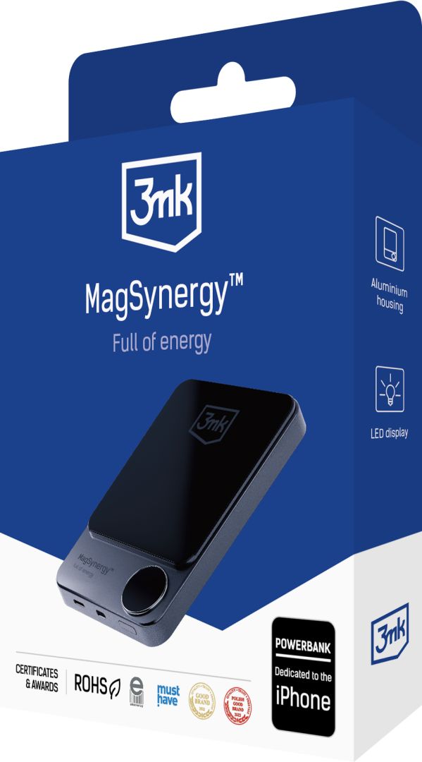 3mk MagSynergy 10000mAh Powerbank Black