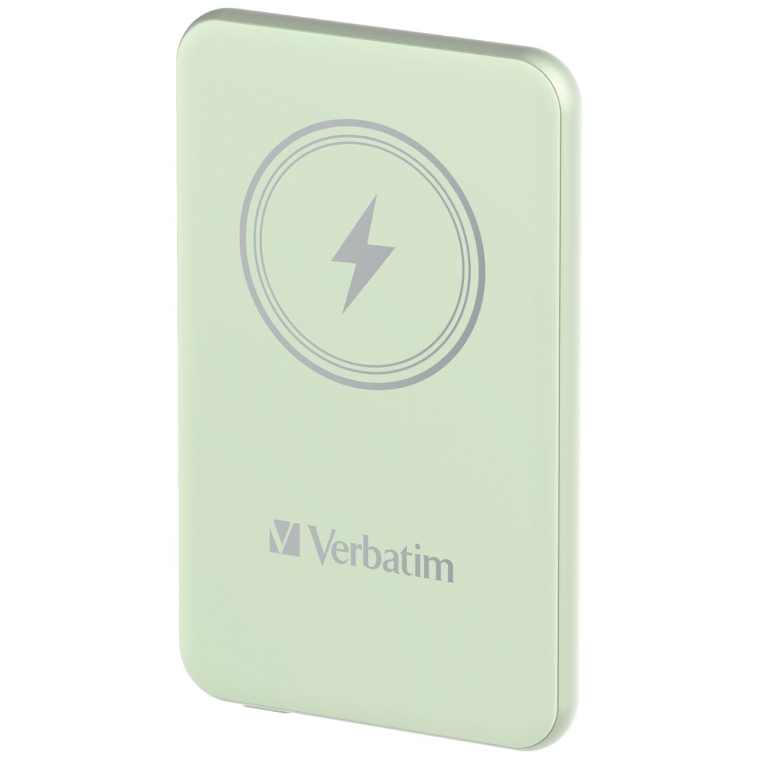 Verbatim Charge 'n' Go Magnetic Wireless 5000mAh PowerBank Green