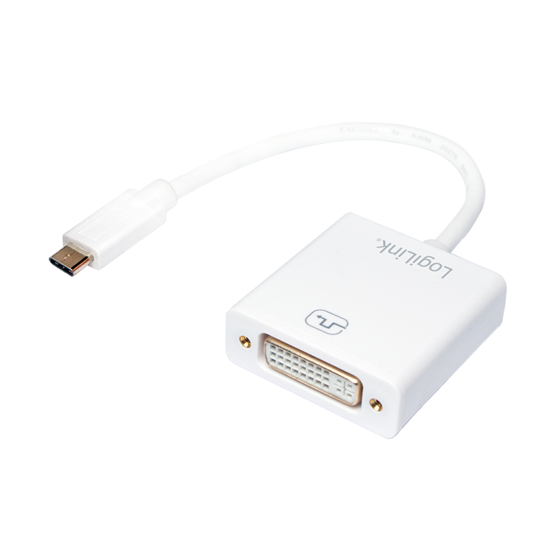 Logilink USB-C 3.1 to DVI-I (Dual Link) Adapter White