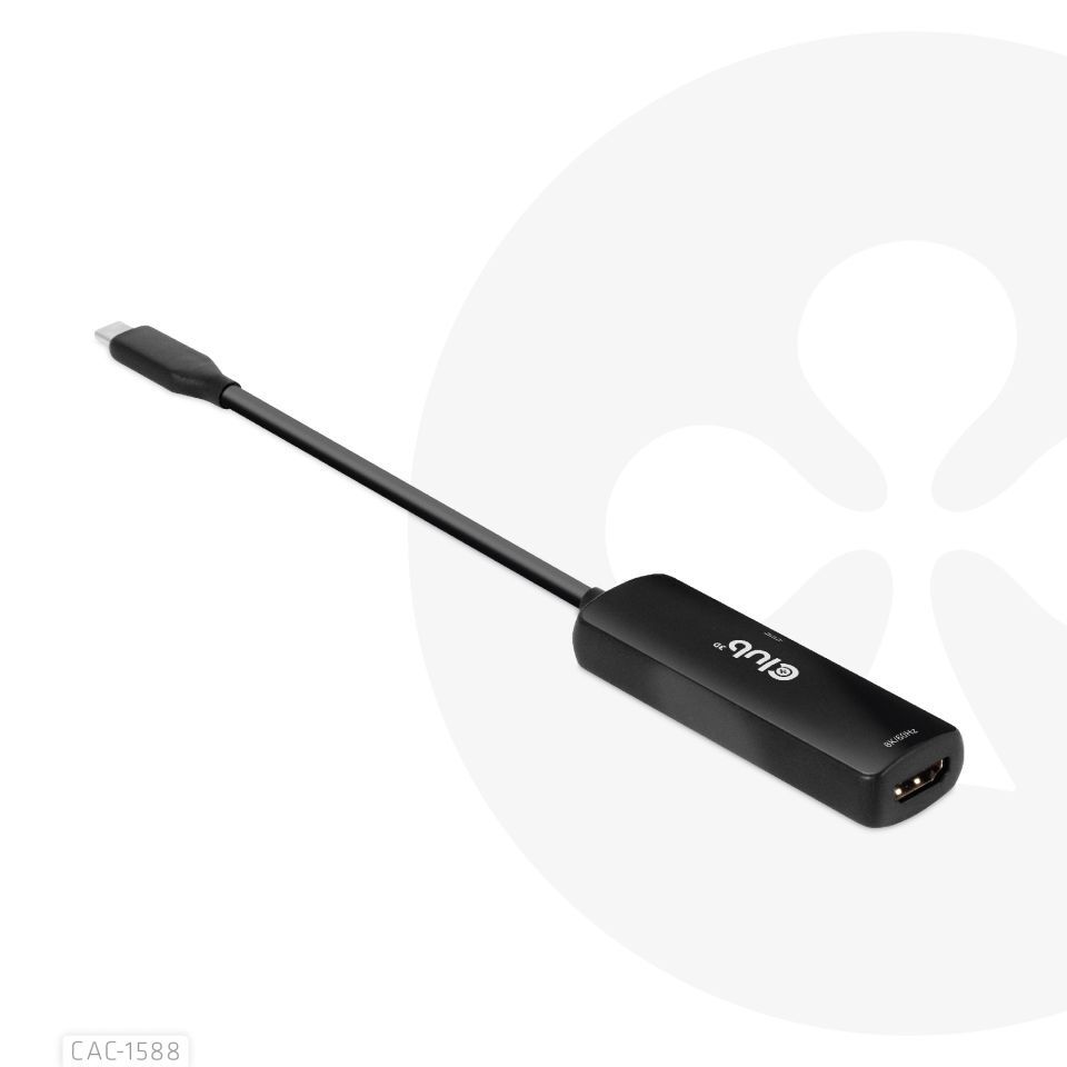 Club3D USB Gen2 Type-C to HDMI 8K60Hz or 4K120Hz HDR10+ with DSC1.2 with Power Delivery 3.0 Active Adapter M/F