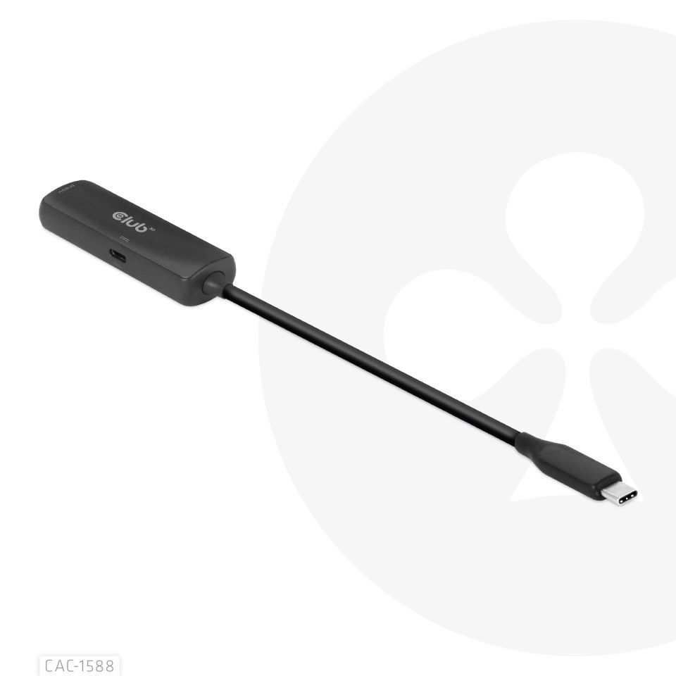 Club3D USB Gen2 Type-C to HDMI 8K60Hz or 4K120Hz HDR10+ with DSC1.2 with Power Delivery 3.0 Active Adapter M/F