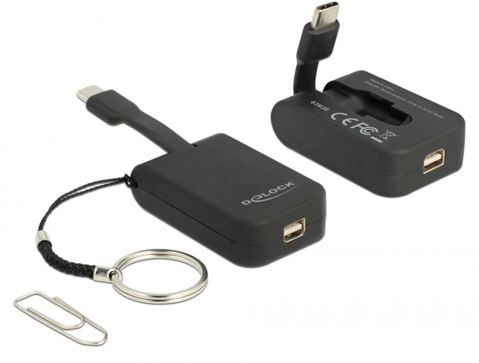 DeLock USB Type-C Adapter to mini DisplayPort (DP Alt Mode) 4K 60 Hz - Key Chain