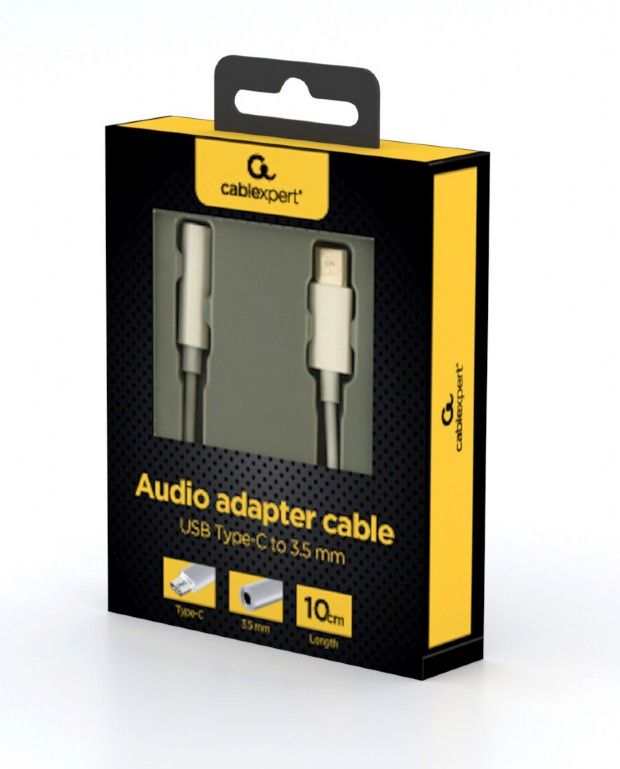 Gembird A-CM-3.5F-01 USB type-C plug to stereo 3.5 mm audio adapter cable White