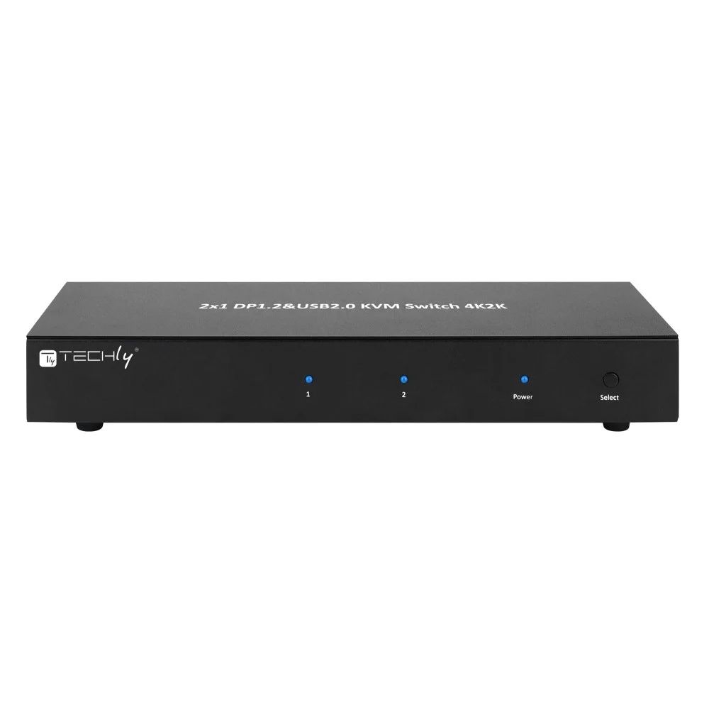 TECHLY  IDATA DP-KVM2 2-Port DisplayPort1.2 Dual-Monitor KVM Switch
