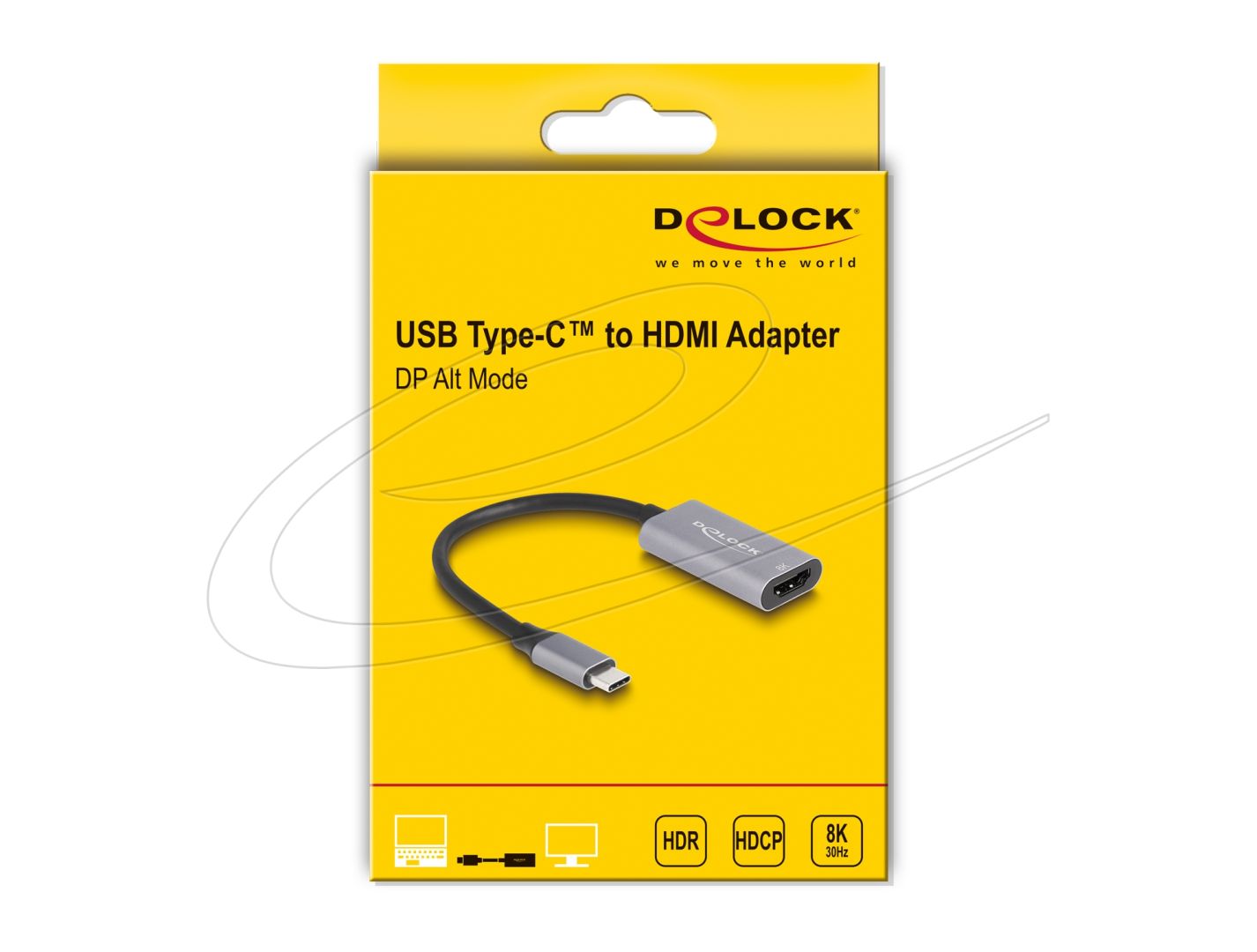DeLock USB Type-C to HDMI 8K adapter Black