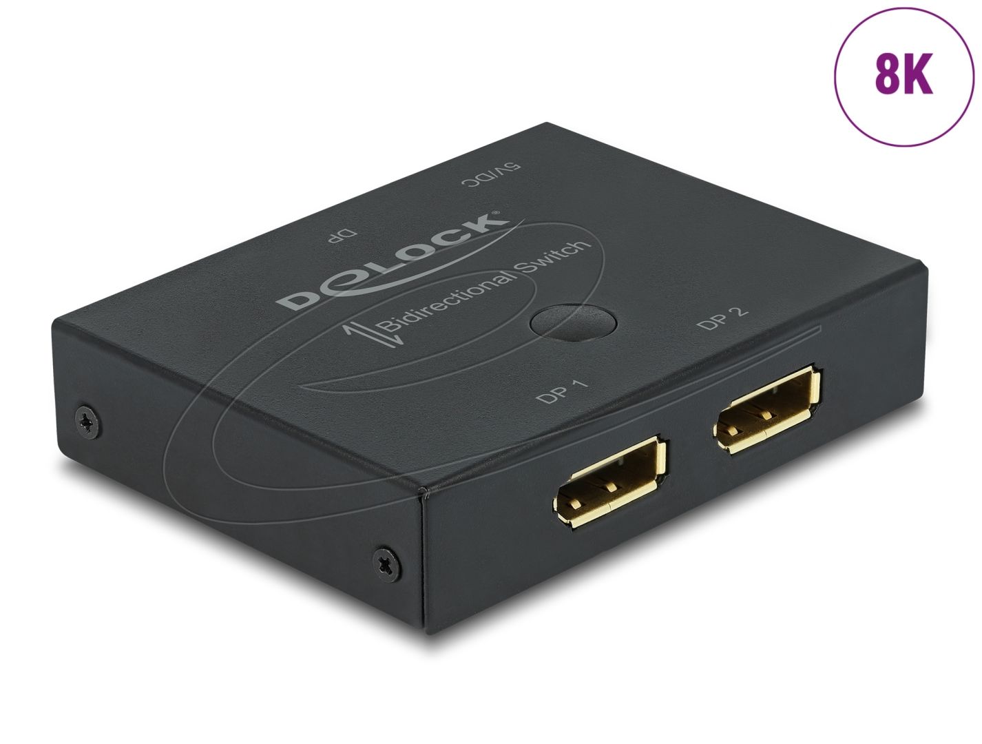 DeLock DisplayPort 2 - 1 Switch bidirectional 8K 30 Hz