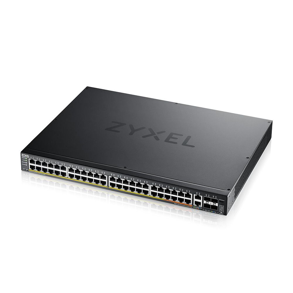 ZyXEL XGS2220-54FP 48-port GbE L3 Access PoE+ Switch with 6 10G Uplink (960 W)