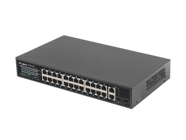 Lanberg 24X 100MB POE+/2X COMBO RACK 19