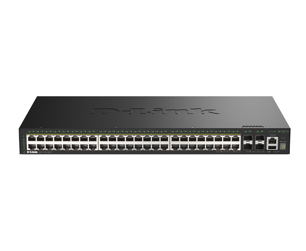 D-Link DGS-1530-52P/E 48-Port Gigabit Stackable Smart Managed PoE Switch