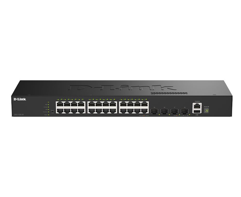 D-Link DGS-1530-28P/E 24-Port Gigabit Stackable Smart Managed Switch