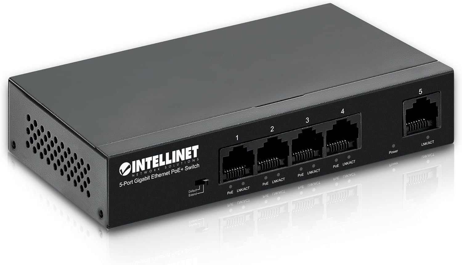 Intellinet 5-Port PoE Switch Black